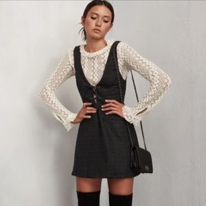 NWT Reformation Rigley Dress Size 8 Charcoal